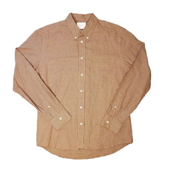New! Billy Reid Tuscumbia Shirt Mens M Brick Red Linen Blend Standard Fit NWT - Picture 1 of 6